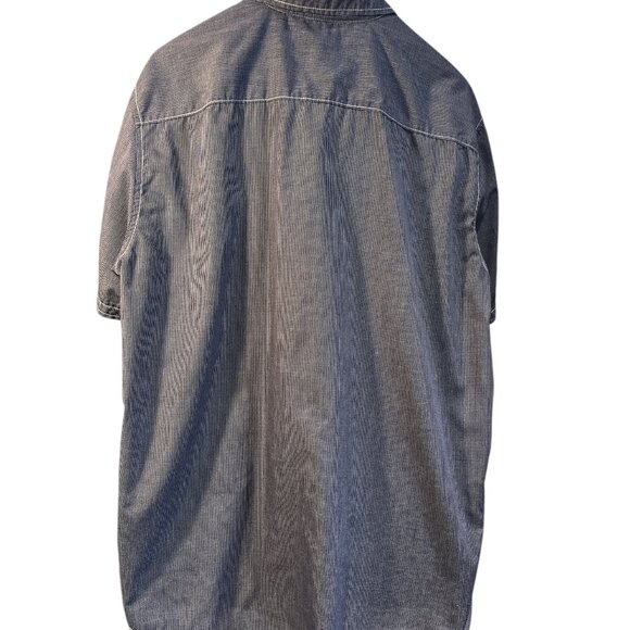 MICHAEL BRANDON Men's Casual Button Down Shirt Size XXL Blue Small Checkered - Picture 8 of 13